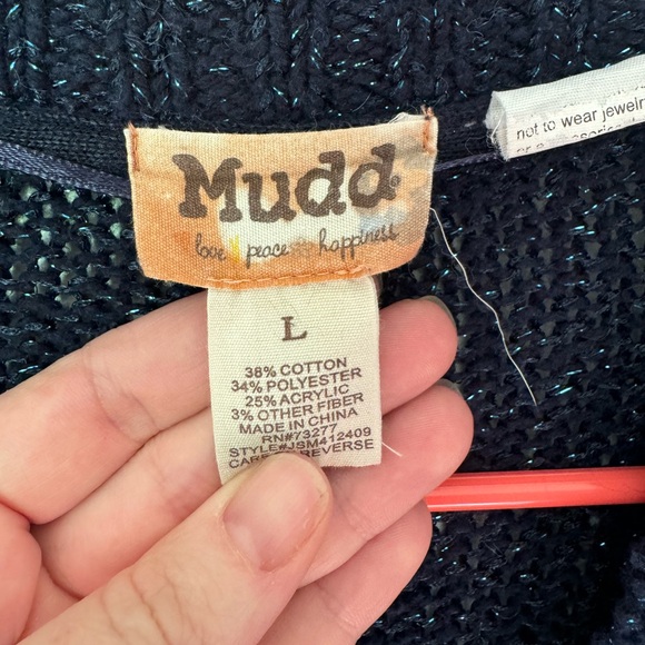 Vintage Mudd sparkly sweater juniors size large - Picture 4 of 5